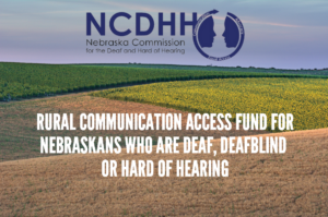 PNG File that has information about the Rural Communication Access Fund, a picture of crops with a text overlay